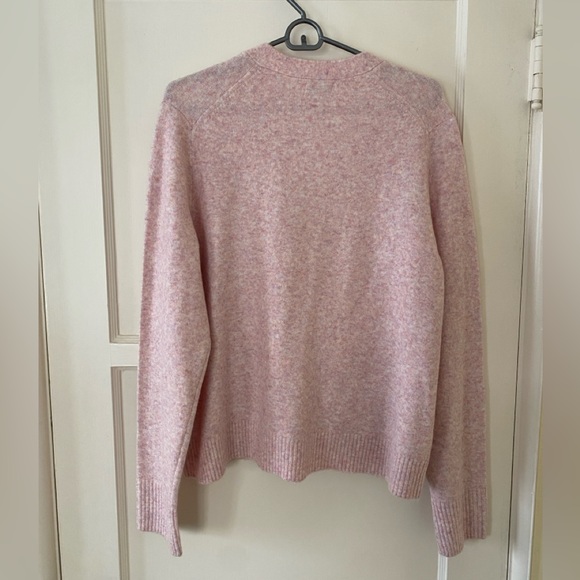 J.Crew Factory V-Neck Cardigan Sweater in Extra Soft Yarn, Pink Delight, size XL - Picture 2 of 5